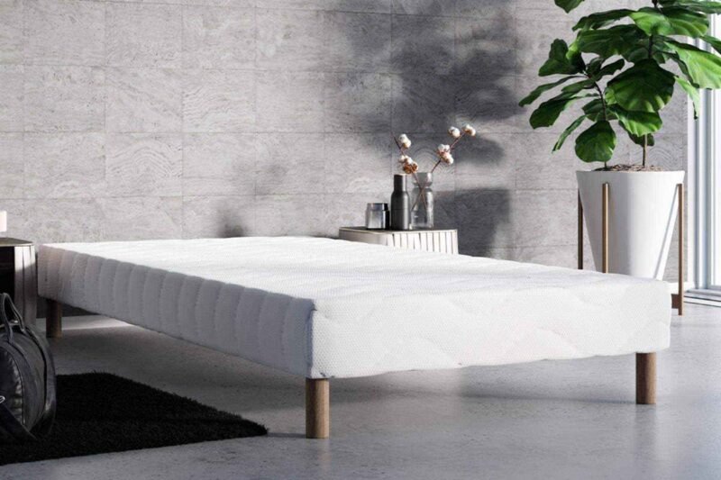 SOMMIER TAPISSIER 90 x 200 cm + 4 pieds