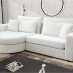 CANAPE TURIN ANGLE GAUCHE OU DROITE DOUDOU BOUCLE 275x165cm