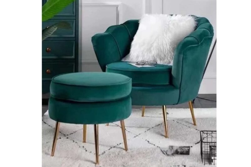 Fauteuil Nymphéa Pieds Dorés