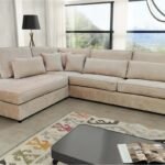 CANAPE D'ANGLE BRISTOL ANGLE EN VELOURS Beige