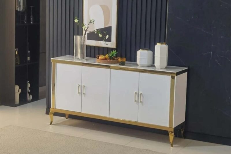 BUFFET BAROQUE LAQUE BLANC DORE