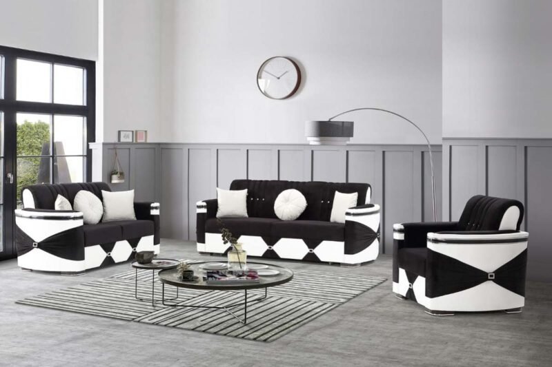 SALON PALACE NOIR 3+2+1