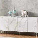 Buffet Baroque 4 portes Blanc