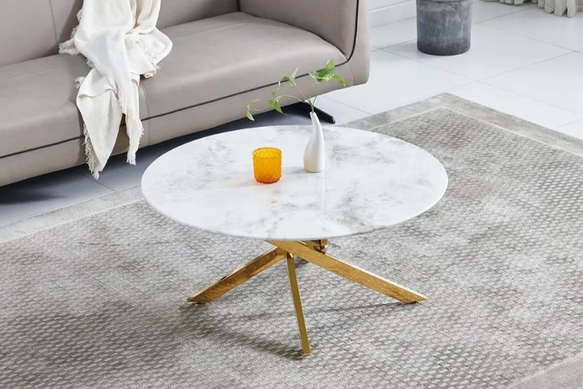 Table Basse Olivia Ronde Marbre 90cm