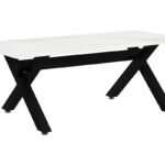 Table basse marbre blanc pied noir CROSS