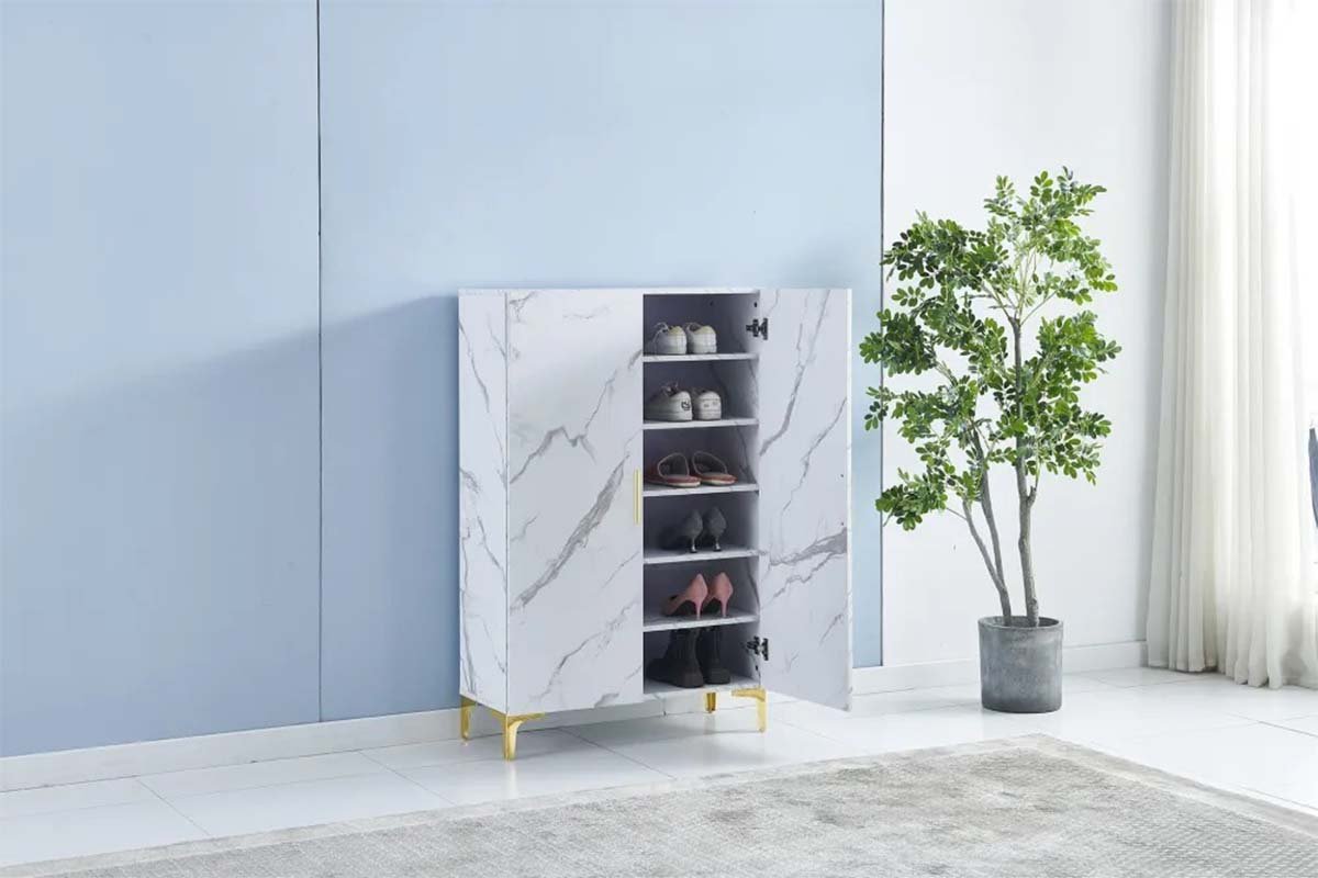 Meuble A Chaussure Pieds Dore L:81 l:35 H:125 - Image 2