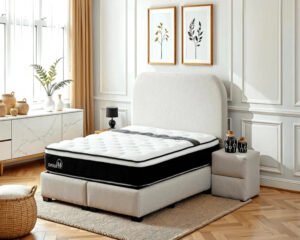 Lit coffre JADE balnc cassé