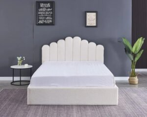 Lit coffre DOHA velours doudou